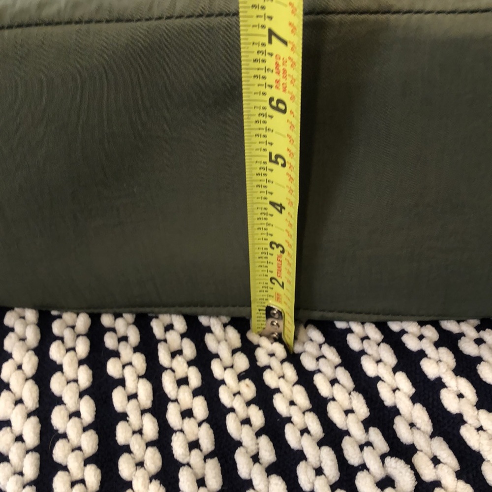 REBECCA MINKOFF Olive Green Nylon Top Zipper Shoulder Bag Leather Straps - Picture 6 of 16